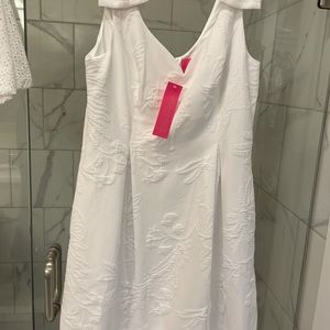 NWT Lilly Pulitzer Linnet Stretch Dress in Resort White size 12